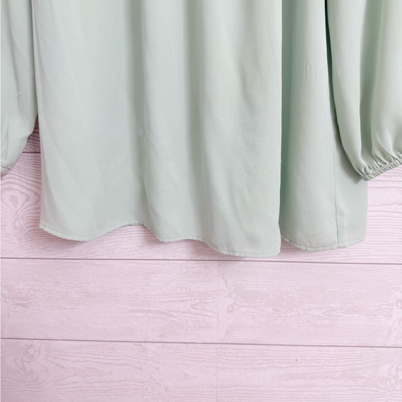 Loft Women’s Mint Green Sheer Boho Blouse Top. Size M - Picture 4 of 7
